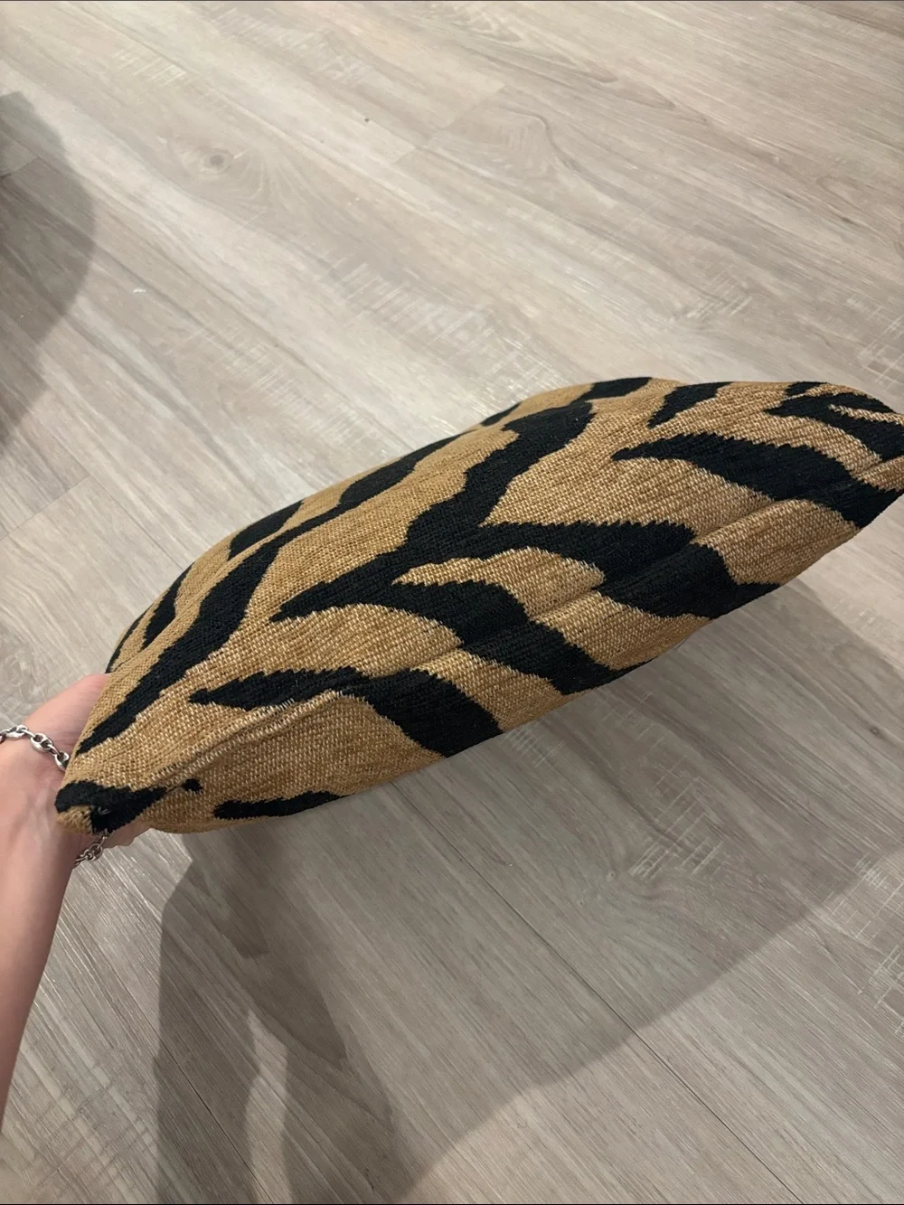 Tiger print throw pillow